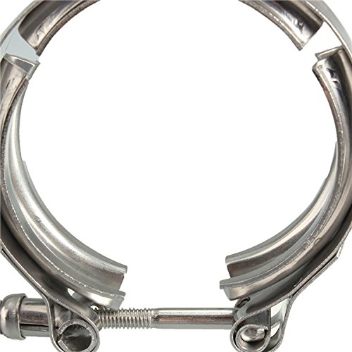 ILS - 3.5inch Exhaust Turbo Down Pipe V-Band Clamp Universal Stainless Steel
