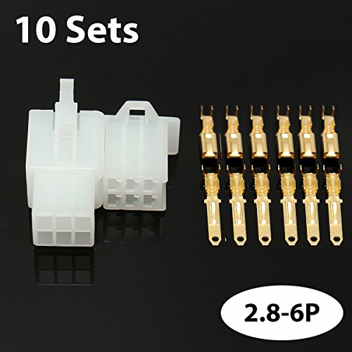 ILS - 50 Sets Autos Electrical 2.8 mm 2 3 4 6 9 Pin Wire Connector Terminal Connectors
