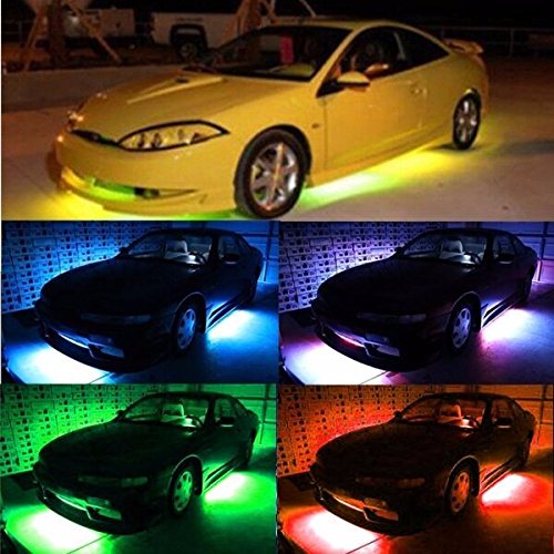 ILS - 7 Color LED Strip Car Auto Under Glow Underbody System Neon Light Kit