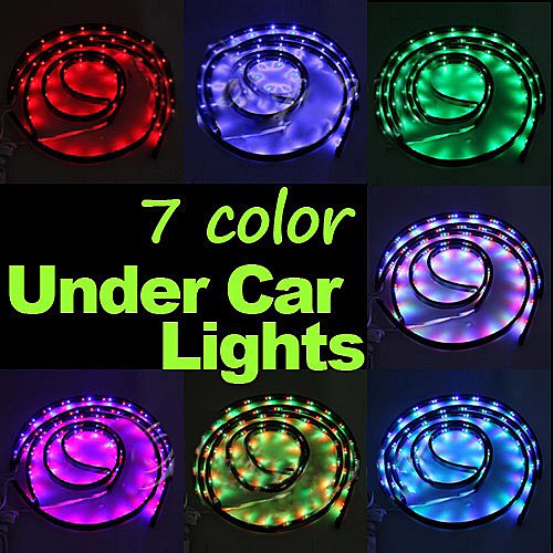 ILS - 7 Color LED Under Car Auto Glow Underbody Remote System Neon Light Kit