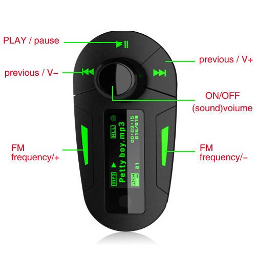 Im Angebot! 2015 New Green trasmettitore del corredo Auto MP3 Player FM modulatore del trasmettitore MMC USB-Sd LCD-Fernbedienung