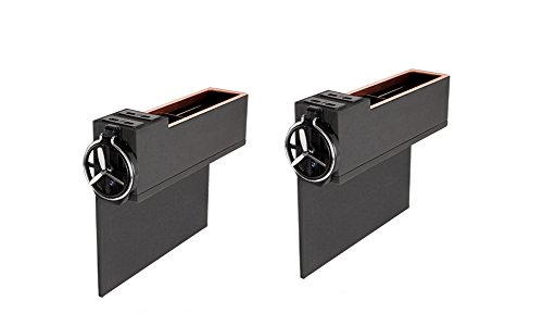 In pelle PU auto tasca organizer sedile Space console unisci-materassi laterale con 4 portabicchieri pieghevole e porta di ricarica USB 2 pz
