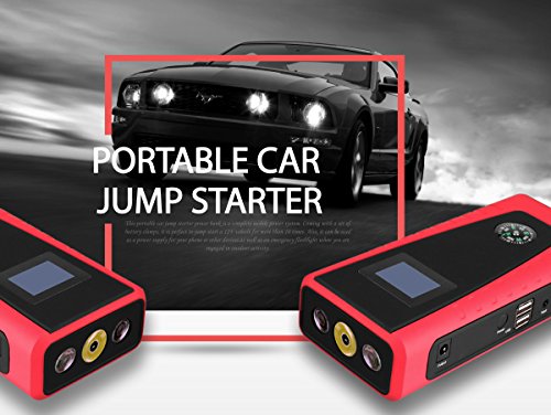 Indigi® Sleek Portable 12000 mAh Power Bank e di emergenza per auto Jump Starter kit da viaggio per smartphone + laptop