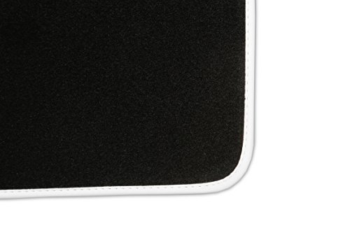 INTERMATS 411578 – Tappetini per auto, per Classe SL R230, velluto 95 nero, in similpelle bianca