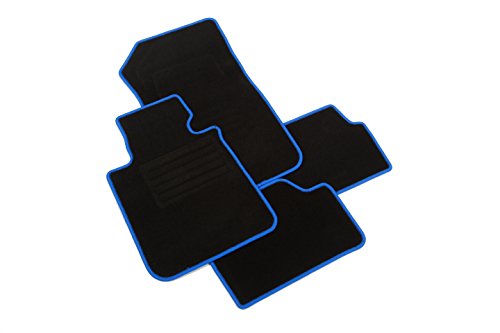 INTERMATS 413092  beeatle (dal 10.2011) tappetini per auto velour 15 nero, orlo rimettato in blu