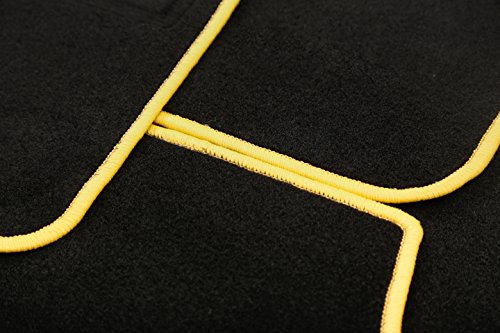 INTERMATS 413093  beeatle (dal 10.2011) tappetini per auto velour 15 nero, orlo rimettato in giallo