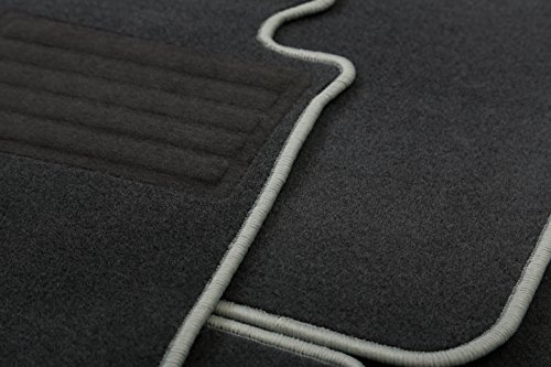 INTERMATS 413097  beeatle (dal 10.2011) tappetini per auto velour 15, grafite, orlo rimettato argento