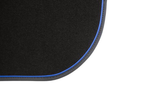 INTERMATS 413105  beeatle (dal 10.2011) tappetini per auto velour 95 nero, orlo in nastro di Nubuk piega blu