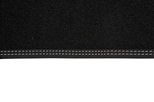 INTERMATS 413109  beeatle (dal 10.2011) tappetini per auto velour 95 nero, orlo in nastro di Nubuk con cucitura doppia argento