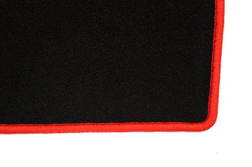 INTERMATS 415265  F-Type – Tappetini per auto velour 15 nero, AB 09.2015, 2 pezzi. Set rosso rimagliato