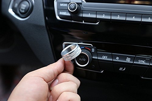Interno auto adesivo Car styling aria condizionata audio manopole Circle Trim aluminum accessori 3pcs/set