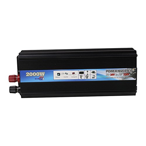 Inverter 2000 W 2000 W auto Car Vehicle Power inverter 24 V-220 V/12 V-110 V adattatore convertitore con porta USB alta conversione eff