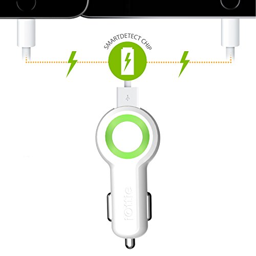 iOttie Rapid Volt Max Caricatore per telefono, smartphone, iPhone, Apple iPad, tablet - ricarica veloce smartcharge 25W Dual USB da auto - Bianco