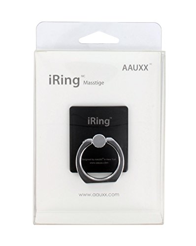 iRing MSGBLKCH - Anello con funzione di supporto per iPhone/iPod/iPad/serie Galaxy, da auto, colore nero/cromato