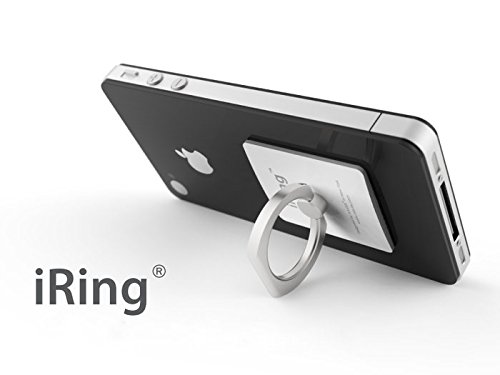 iRing MSGBLKCH - Anello con funzione di supporto per iPhone/iPod/iPad/serie Galaxy, da auto, colore nero/cromato