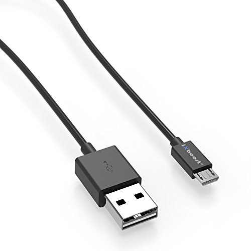 iXboost® iX-4S Speed Charge 4.8A Mini USB Caricatore da auto adattatore con IC intelligente + Micro USB Cavo di Carica nero