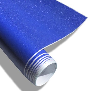 JOM 700020 Styling foil, diamond blue glitter, 152 x 200 cm, for interior and exterior use, self-adhesive, PVC