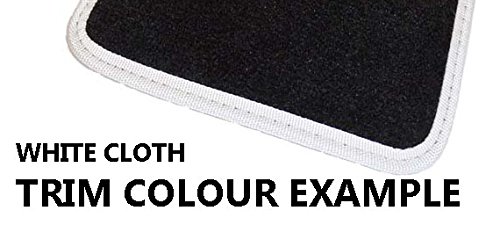j.r. Tailor Fit tappetino bagagliaio standard, colore: Nero con bordo bianco