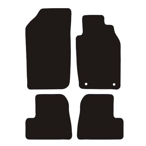 J.R. Tailor – Set di tappetini per auto Set almohadilla para talones estándar Nero con decorazione nera