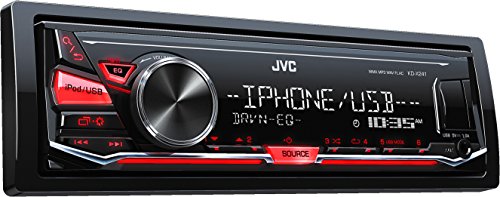 JVC KD-X241 Autoradio Digitale con USB e AUX, Rosso