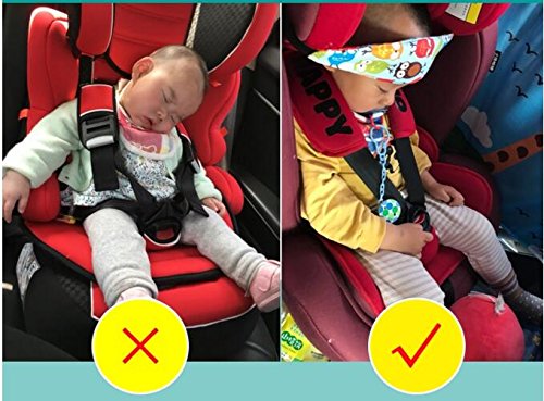 JZK 3 Cinturino supporto per testa bambini neonati per non far cadere la testa al bambino se si addormenta in macchina, neonato cinghia per seggiolino auto per bambino fascette per auto
