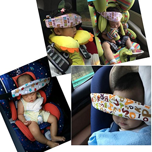 JZK 3 Cinturino supporto per testa bambini neonati per non far cadere la testa al bambino se si addormenta in macchina, neonato cinghia per seggiolino auto per bambino fascette per auto