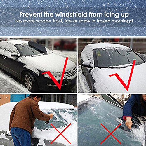 K-Bright visiera auto parabrezza,142x92cm/55.9x36.22 inch UV protezione,mantiene il fresco auto in estate,prevenire ghiaccio / neve sulla vostra finestra anteriore durante l