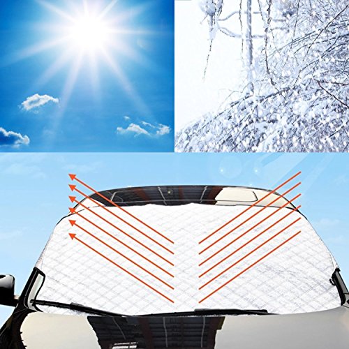 K-Bright visiera auto parabrezza,142x92cm/55.9x36.22 inch UV protezione,mantiene il fresco auto in estate,prevenire ghiaccio / neve sulla vostra finestra anteriore durante l