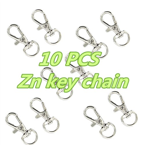kanggest 10pcs catena di chiave metallo semplice auto portachiavi gancio clip per decorazione auto/porta/Telefono/borsa