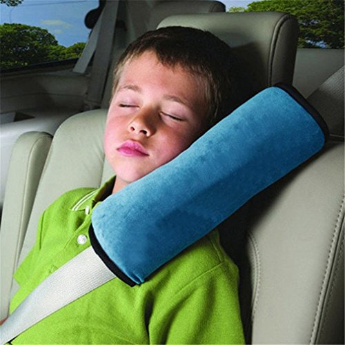 kanggest Multicolore Cuscino del cuscino del Spalla della protezione auto del bambino Ammortizzatore regolabile cintura di sicurezza del veicolo per i bambini 30CM giallo