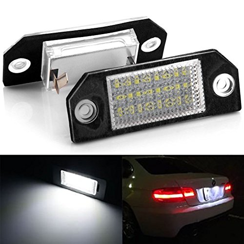 Kaur, luci LED per auto, numero di targa, lampade 6 W, 12 V, 24 LED, per Ford Focus 2 C-Max