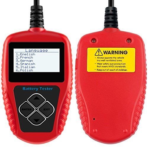 KDator BA101 12V Tester per Batterie per Automobilistico e Analizzatore Digitale di Batterie con 12V 100-2000 CCA 220AH per Auto e Motocicli
