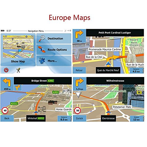 Kenmoo 17,8 cm 8 GB TFT LCD Touch Screen navigatore satellitare auto navigazione GPS