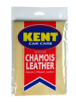 Kent Car Care - Panno in vera pelle di camoscio, 0,23 mq, in sacchetto di plastica