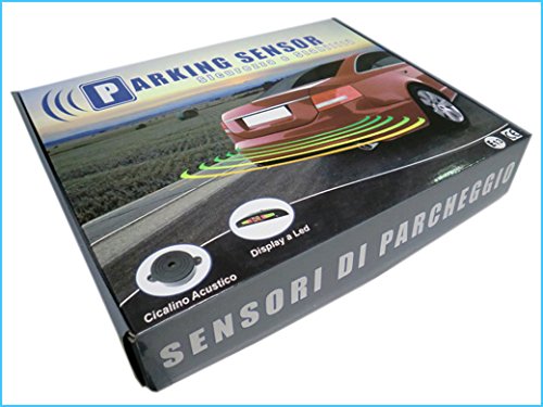 Kit 4 Sensore di Parcheggio Wireless Senza Filo Display Led Cicalino SB-323S-4