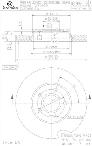 KIT DISCHI + PASTIGLIE FRENO BREMBO ORIGINALI diametro 278 mm