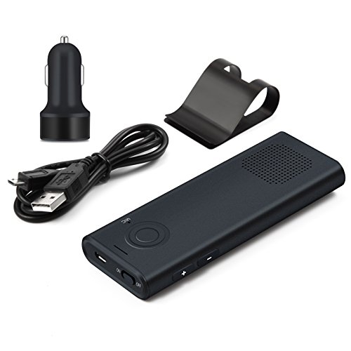 Kit Vivavoce Bluetooth per Auto con ACCENSIONE AUTOMATICA Tramite Sensore di Prossimità per Aletta Parasole, Supporto GPS/Musica, Altoparlante per cellulari