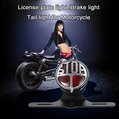 KKmoon 12 V Auto della targa lampada freno Tail leggeri LED luce stop universale per motocicletta