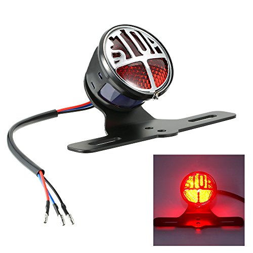 KKmoon 12 V Auto della targa lampada freno Tail leggeri LED luce stop universale per motocicletta