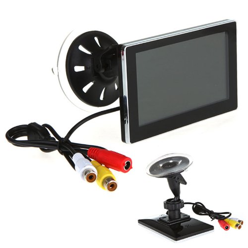 KKmoon 4.3 "a colori TFT LCD Car Rearview Monitor auto Monitor per DVD Camera VCR Super Slim Con 2 porta di ingresso video