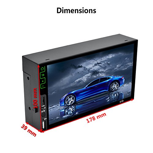 KKmoon 7" 2 Din Autoradio HD BT Car MP5 Player Touch Screen Lettore Audio per Auto RDS AM FM Auto Stereo Radio multimediale d