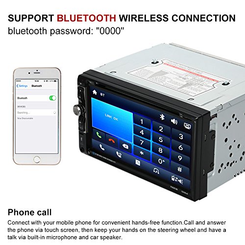 KKmoon 7 pollici universale 2 DIN Car DVD/USB/SD lettore HD bella UI Multimedia Bluetooth Radio-Entertainment