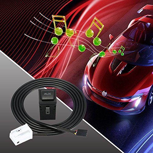 KKmoon AUX In Presa Interruttore Spina Musica Audio Interfaccia per VW Passat B6 B7 CC Touran POLO Facelift RCD510+/310+