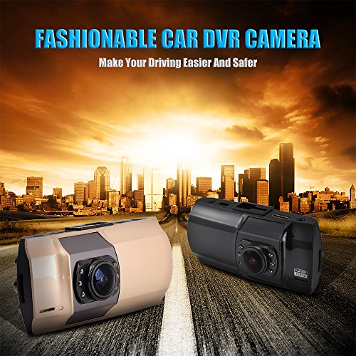 KKmoon Dash Cam Telecamera per Auto FHD 1080P 2.7" Obiettivo Grandangolare di 170 Gradi Registratore di guida auto Videocamera portatile Visione notturna G-Sensor Rilevatore di Movimento Nero