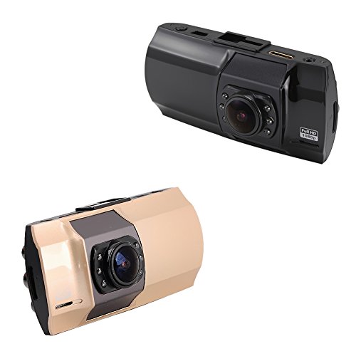 KKmoon Dash Cam Telecamera per Auto FHD 1080P 2.7" Obiettivo Grandangolare di 170 Gradi Registratore di guida auto Videocamera portatile Visione notturna G-Sensor Rilevatore di Movimento Nero