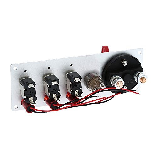 KKmoon flip-up di accensione Switch Panel Start pulsante fai da te auto accessori modifica interruttore per Racing Sport auto da competizione con indicatore LED rosso.