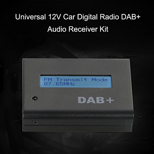 KKmoon Kit Ricevitore Universale 12V Auto Digitale Radio DAB+ Audio con Caricabatteria per Auto / Telecomando / Antenna