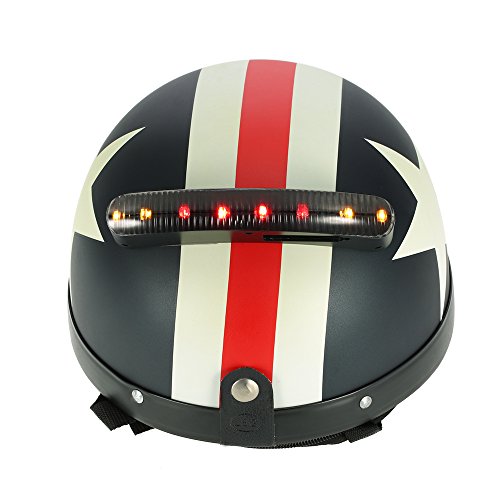 KKmoon Lampeggiante LEd di segnalazione di frenata e svolta per casco da motocicletta, wireless, 12 V, lampada universale