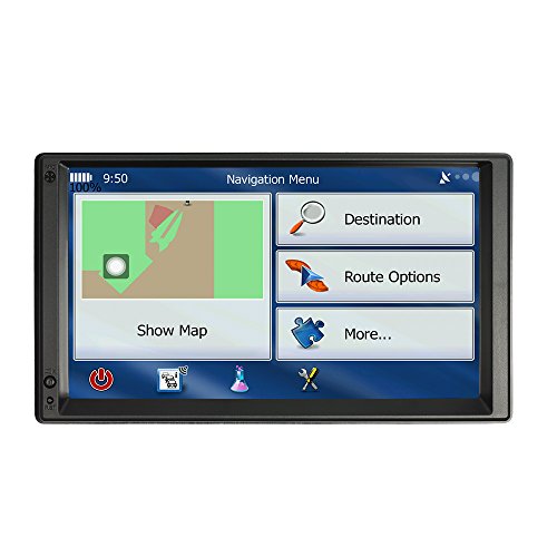 KKmoon, navigatore GPS, Smart Map, multimedia, autoradio, stereo universale, Touch Screen HD (7 pollici, 2 Din) con BT WIFI AM/FM, Android 5.1