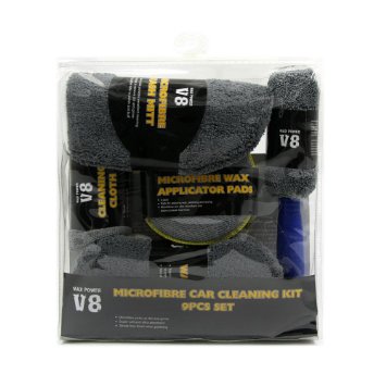 KKmoon Nuovo microfibra 9PCS / Set Auto Cleaning Kit ecologici tovagliolo di pulizia Panno Strumenti